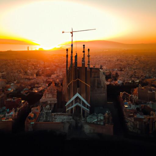עלייה במעלית אל ראשי הצריחים הקיימים של סגרדה פמיליה ברצלונה